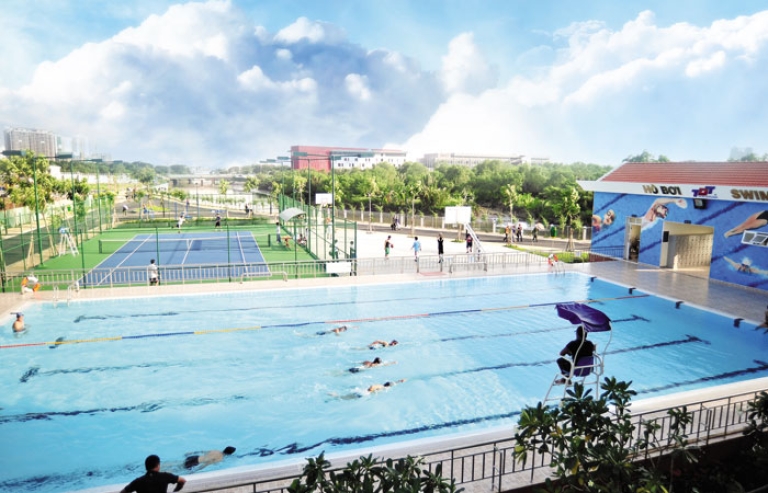 bên trong sân vận động