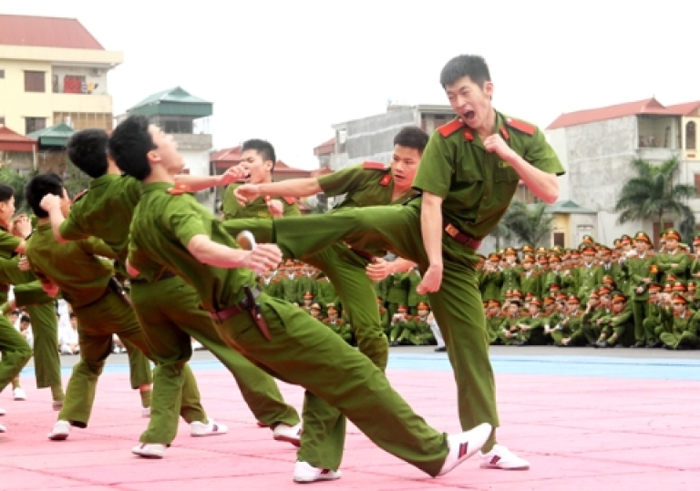 Một buổi diễn tập với các thé võ tuyệt đẹp