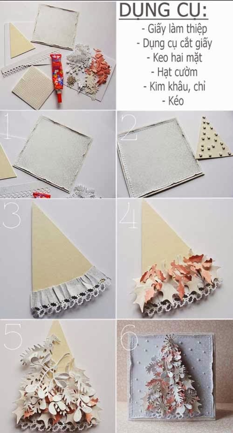 Làm thiệp handmade Giáng sinh
