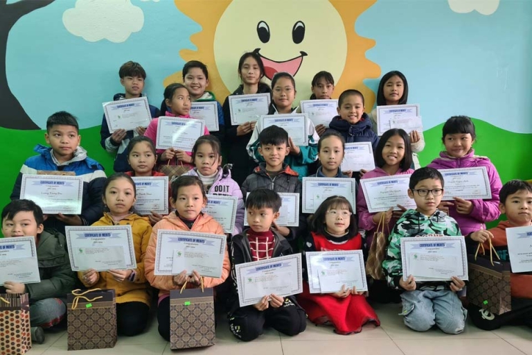 Các em học viên nhí tại trung tâm Anh ngữ Sao Mai (Nguồn: Anh ngữ Sao Mai)
