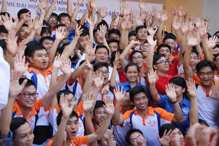Sinh viên trường Đại học Công nghệ Giao thông vận tải (Nguồn: Vinhphuc)