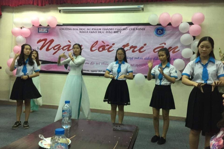 Những sinh viên với “tinh thần thép” của khoa Giáo dục Đặc biệt (Nguồn: Khoa Giáo dục Đặc Biệt)