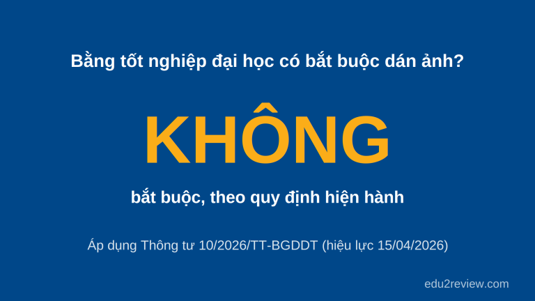 Bằng tốt nghiệp đại học có bắt buộc dán ảnh không — giải đáp theo quy định hiện hành 2026