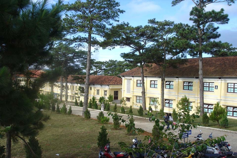 Sân trường thoáng rộng với rừng thông bạt ngàn xung quanh (Nguồn: đại học đà lạt)