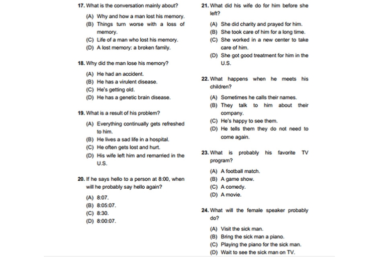 8 câu hỏi part 3 section 1