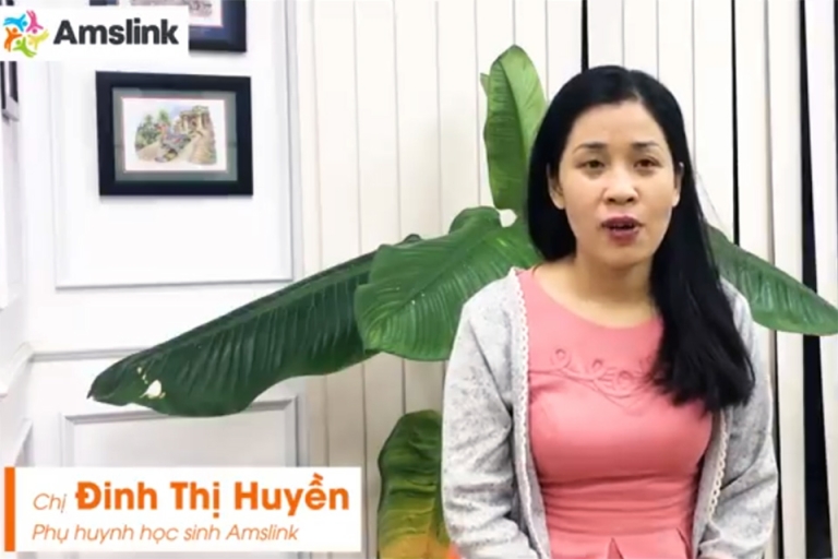 Chị Đinh Thị Huyền tâm sự về cơ duyên dẫn lối hai bé nhà mình đến với Amslink
