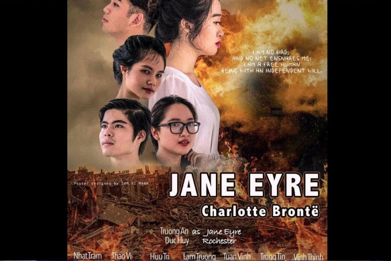 Poster vở kịch Jane Eyre do chính các sinh viên ngành Ngôn ngữ Anh thiết kế (Nguồn: Trung Duong Nam)