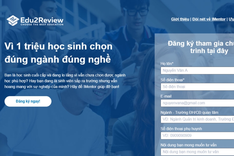 Hãy nanh tay đăng ký để nhận được nhiều thông tin hữu ích cũng như ưu đãi nhé! (Nguồn: Edu2Review)