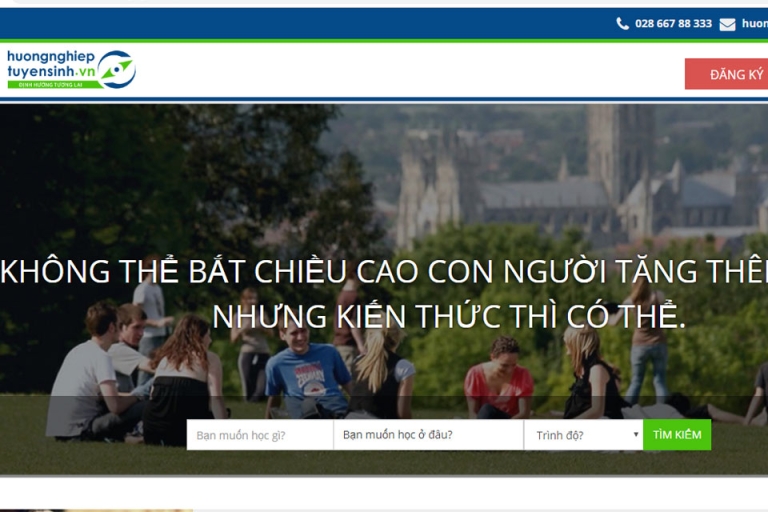 Thông tin mà website cung cấp sẽ giúp bạn tìm được trường học và chuyên ngành thích hợp (Nguồn: huongnghieptuyensinh.vn)