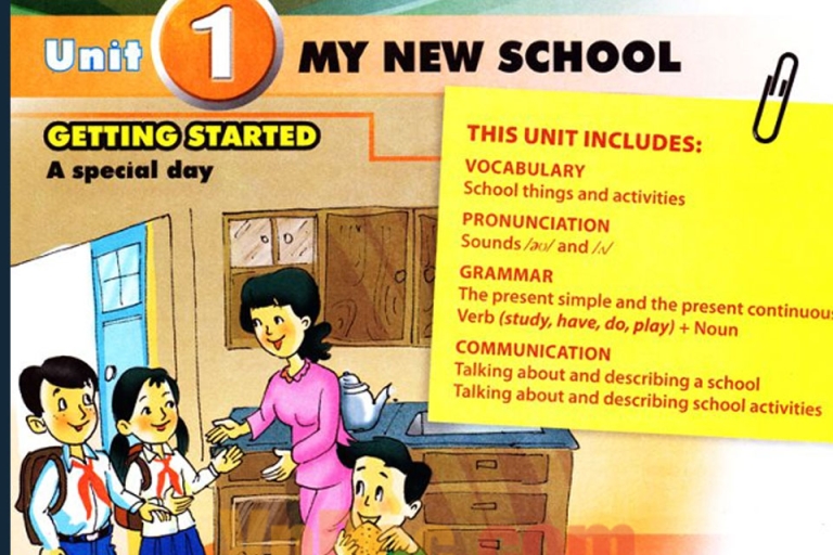 Chủ đề trường học gồm có các từ vựng về vật dụng quen thuộc của học sinh