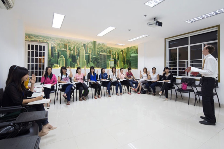 Không gian học tập đạt chuẩn tại trung tâm Ngoại ngữ Á Mỹ