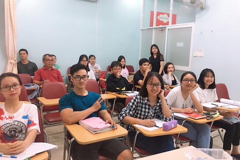 Một lớp khai giảng tại SaiGon Vina (Nguồn: Trung tâm ngoại ngữ SaiGon Vina)