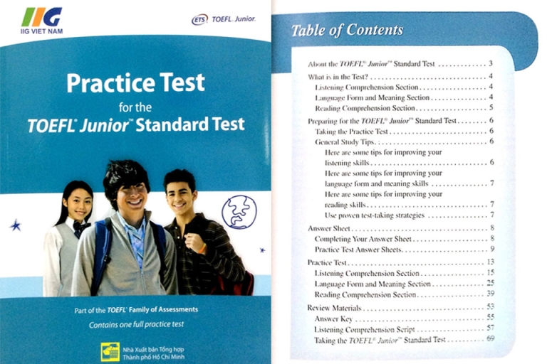 Practice Test for the TOEFL Junior Standard Test xứng đáng là quyển cẩm nang bỏ túi của các thí sinh với những thông tin hữu ích cho kỳ thi