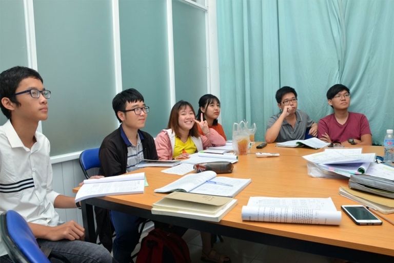 Không khí lớp học thoải mái tại trung tâm Ngoại Ngữ Quốc Tế New Sky