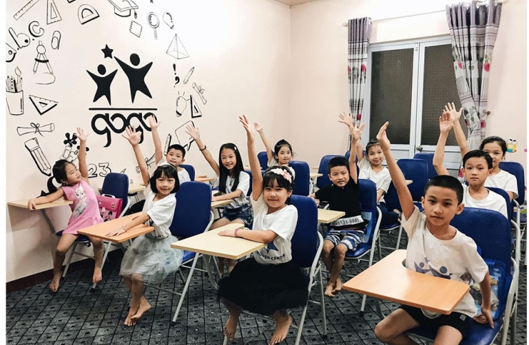 Không khí học tập năng nổ từ các bạn nhỏ
