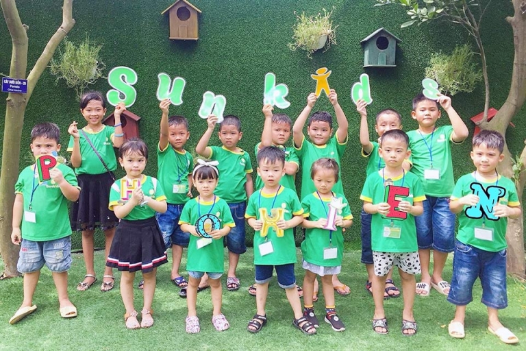 Các bé học viên tiếng Anh mầm non tại Sunkids (Nguồn: Hệ thống Anh ngữ Quốc tế Sunkids)