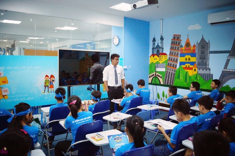 Không gian lớp học Ocean Edu thoáng mát, tươi vui