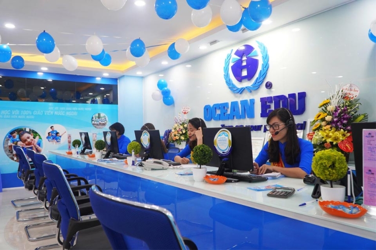 Cơ sở vật chất hiện đại cùng đội ngũ tư vấn chuyên nghiệp là điểm cộng rất lớn của Ocean Edu