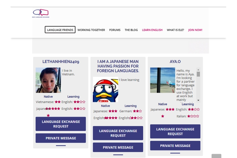 Trang web giao tiếp ngôn ngữ ELE có số thành viên hơn 100.000 người