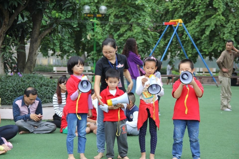Các học viên nhí trong khóa đào tạo tại Wedo – Wegood