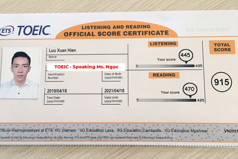 Team cao thủ TOEIC gọi tên bạn Lưu Xuân Hiển