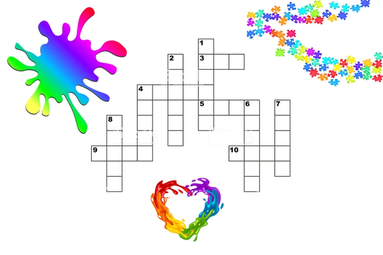 Ô chữ tiếng Anh cho trẻ em chủ đề màu sắc