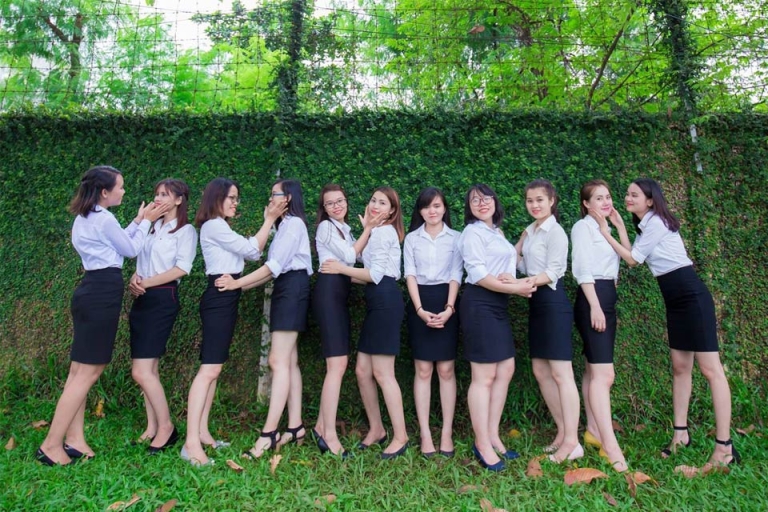 Hình ảnh nữ sinh viên Đại học Ngân Hàng TP.HCM (Nguồn: hozota)