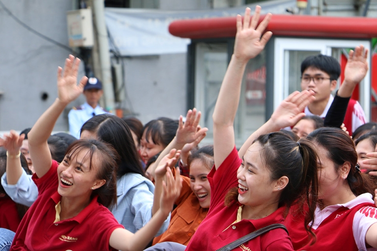 Ngoài các giờ học trên giảng đường, sinh viên Đại học Hồng Bàng cũng tích cực tham gia các hoạt động Đoàn – Hội (Nguồn: HIU)