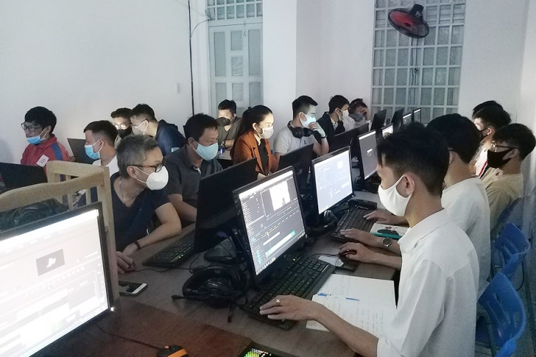 Lớp học tại Học Dựng Phim (Nguồn: DungAE)