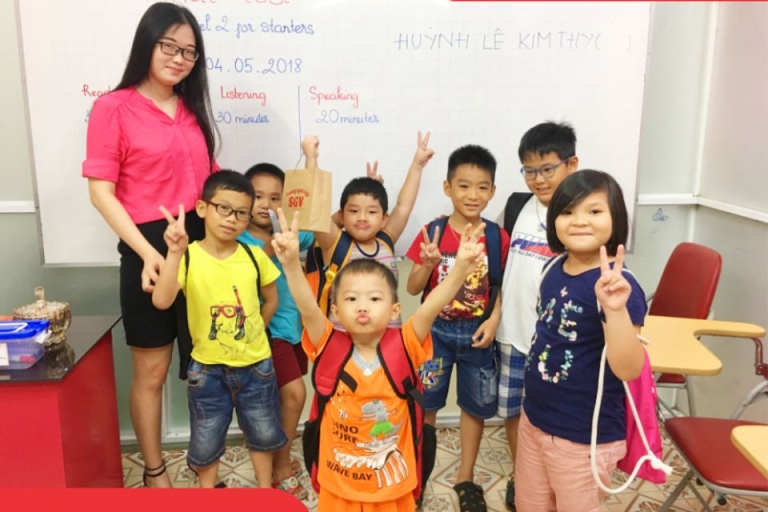 Khóa học tiếng Anh trẻ em tại Saigon Vina sẽ giúp các bé xây dựng nền tảng tiếng Anh vững chắc (Nguồn: Saigon Vina)