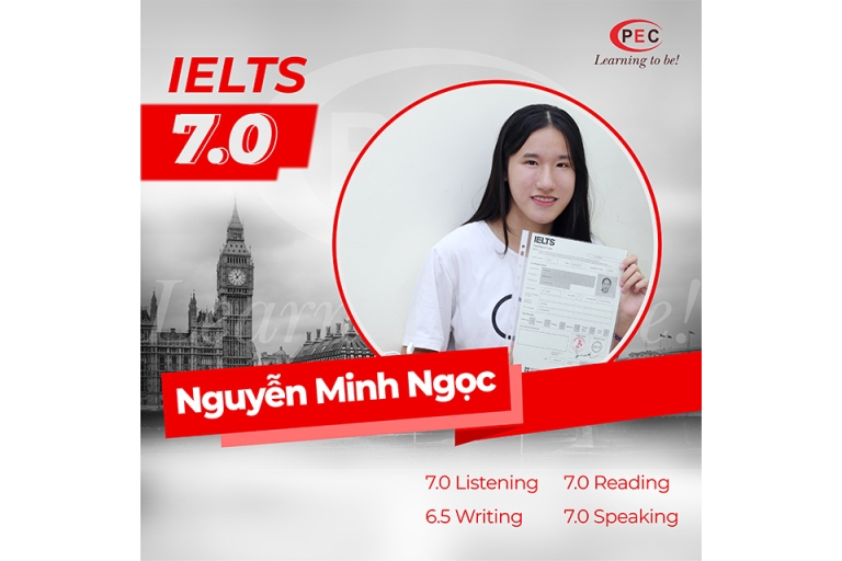 Bạn Nguyễn Minh Ngọc với 7.0 IELTS