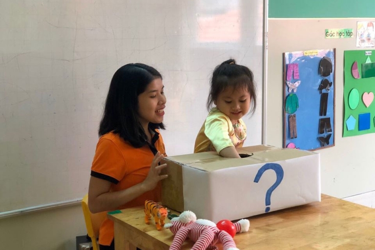 Đây cũng là môi trường tốt để các bé vừa vui chơi, vừa học tập