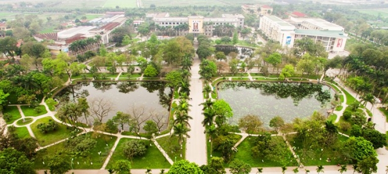 Toàn cảnh trường Học viên nông nghiệm Hà Nội.
