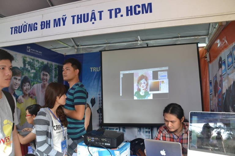 Sinh viên trường ĐH Mỹ thuật TP HCM được trang bị cơ sở vật chất, thiết bị khá đầy đủ