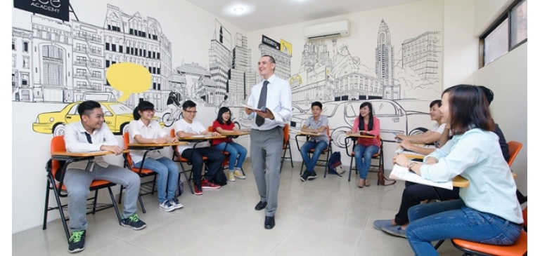 Lớp học được thiết kế tinh tế