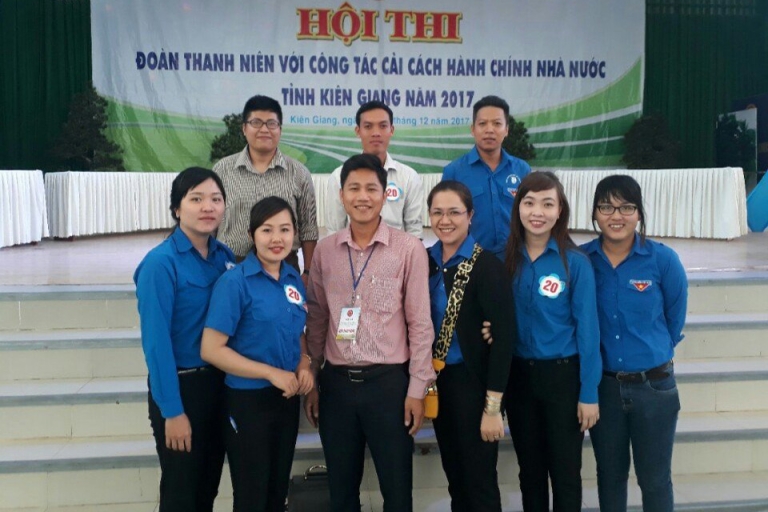 Sinh viên Cao đẳng Cộng đồng Kiên Giang tham dự hội thi (Nguồn: thads)