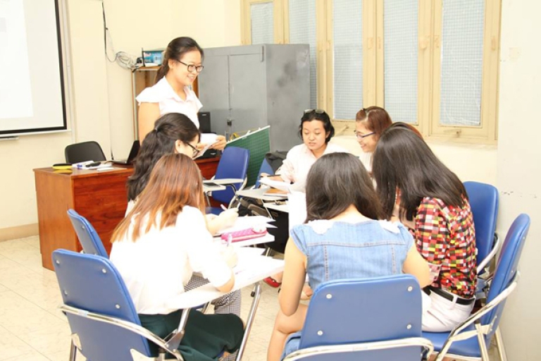 Lớp học nhóm tại Ngoại ngữ Talent với số lương học viên vừa đủ