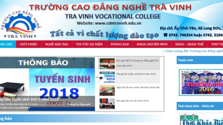 Trường Cao Đẳng nghề Trà Vinh 