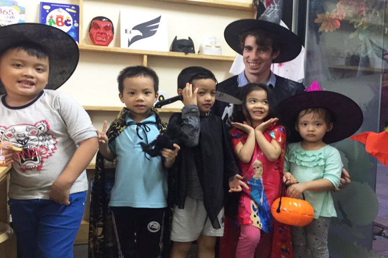 Các bé đón lễ Halloween tại trung tâm E3 (Nguồn: ngoại ngữ E3)
