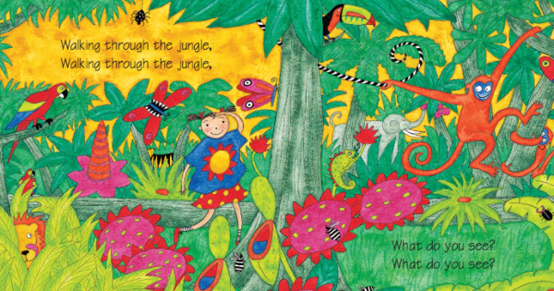 Ин джангл. Walking through the Jungle book. Рисуем джунгли с детьми 8 лет. Walk through the Jungle. Walking in the Jungle.