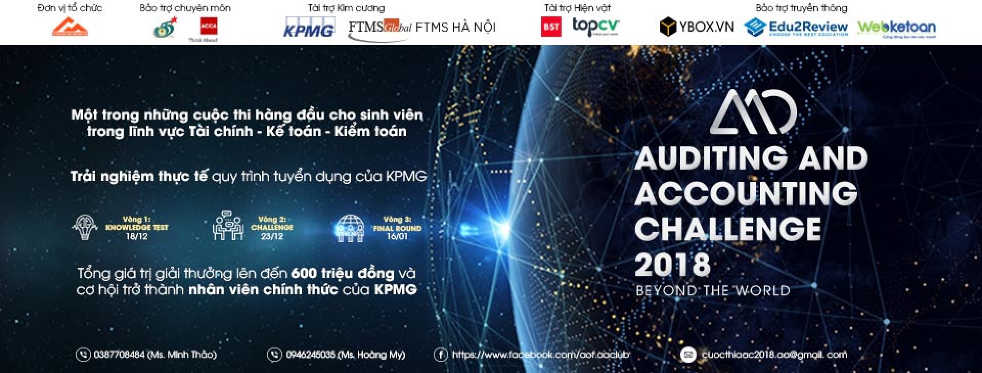 AUDITING AND ACCOUNTING CHALLENGE 2018 - “BEYOND THE WORLD”