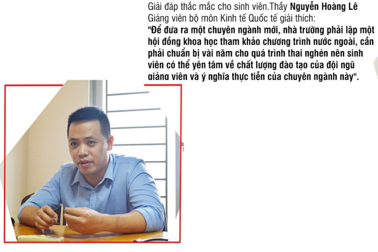 Thầy Nguyễn Hoàng Lê – Giảng viên tại Đại học Kinh tế TP HCM lý giải về chất lượng đào tạo của ngành