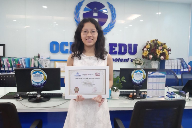 Chân dung bạn Nguyễn Phương Anh – cô gái vàng trong làng luyện thi IELTS tại Ocean Edu