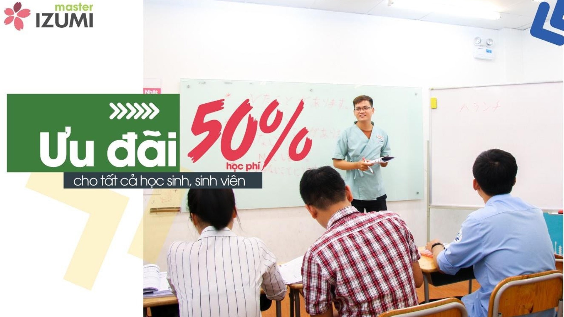 HOT: Trợ giá 50% học phí tiếng Nhật cho học sinh, sinh viên tại Nhật ngữ IZUMI Master