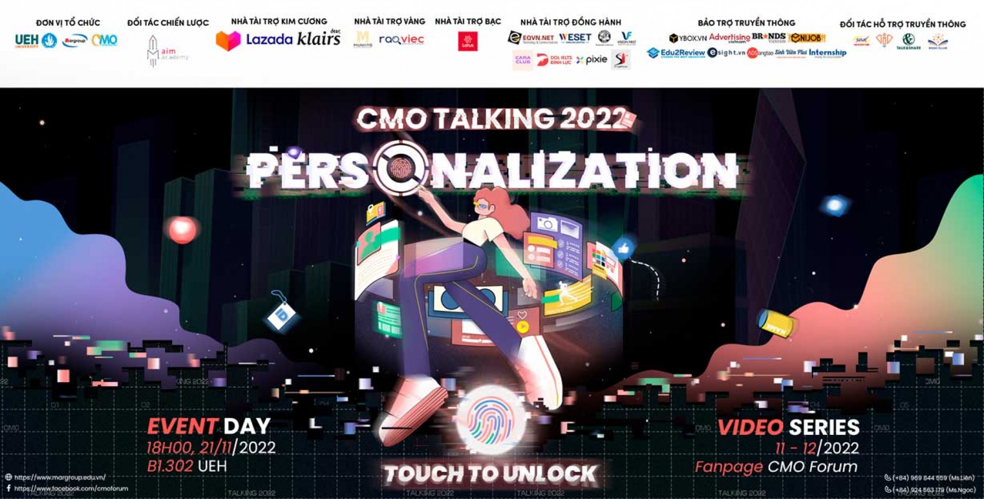 CMO TALKING 2022 CHÍNH THỨC TRỞ LẠI VỚI CHỦ ĐỀ PERSONALIZATION - TOUCH TO UNLOCK